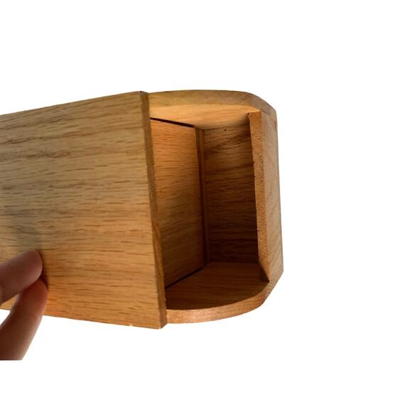 Handmade Wood Garbage Trash Truck Hand Crafted - Picture 3 of 8